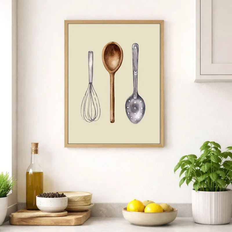Whisk&Tools Archival Canvas Wall Art - Brown media 4