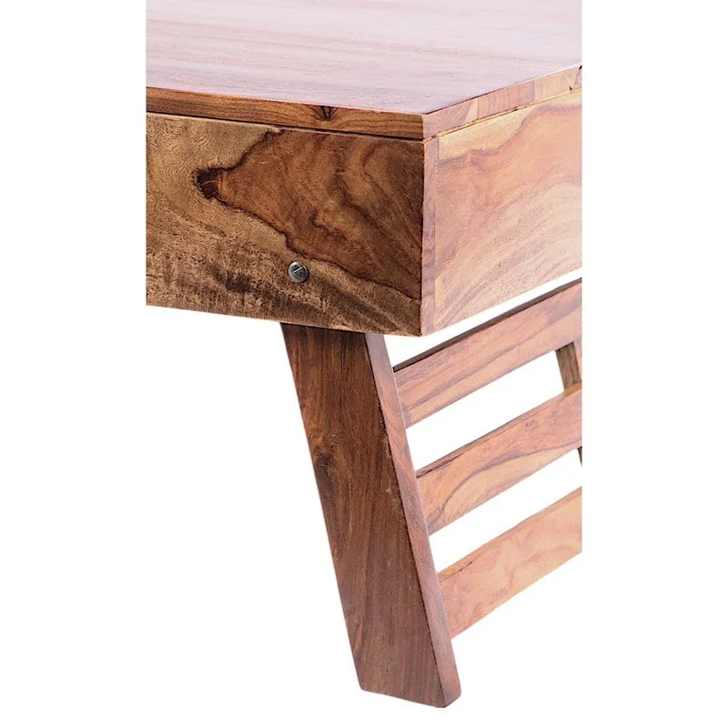 Servo Sheesham Wooden Center Table - Dark Brown media 6