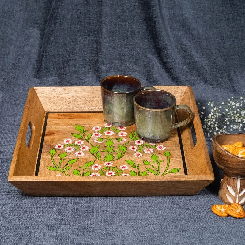Florabelle Bloom Wooden Serving Tray media 6
