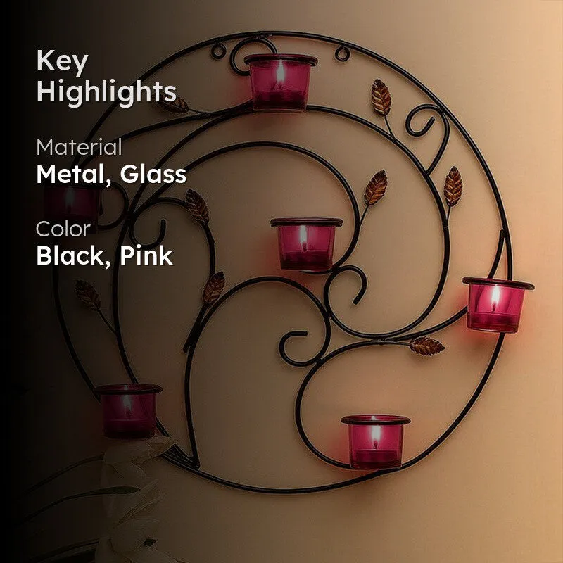 Spiral Twig Candle Holder - Pink media 2