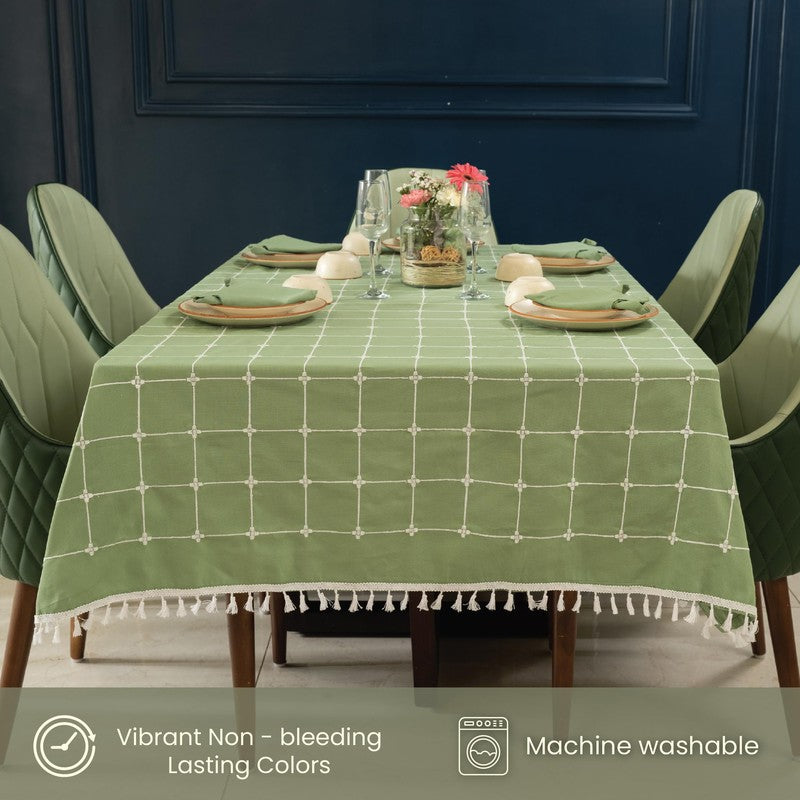 Aura Checks Table Cover - Green media 5
