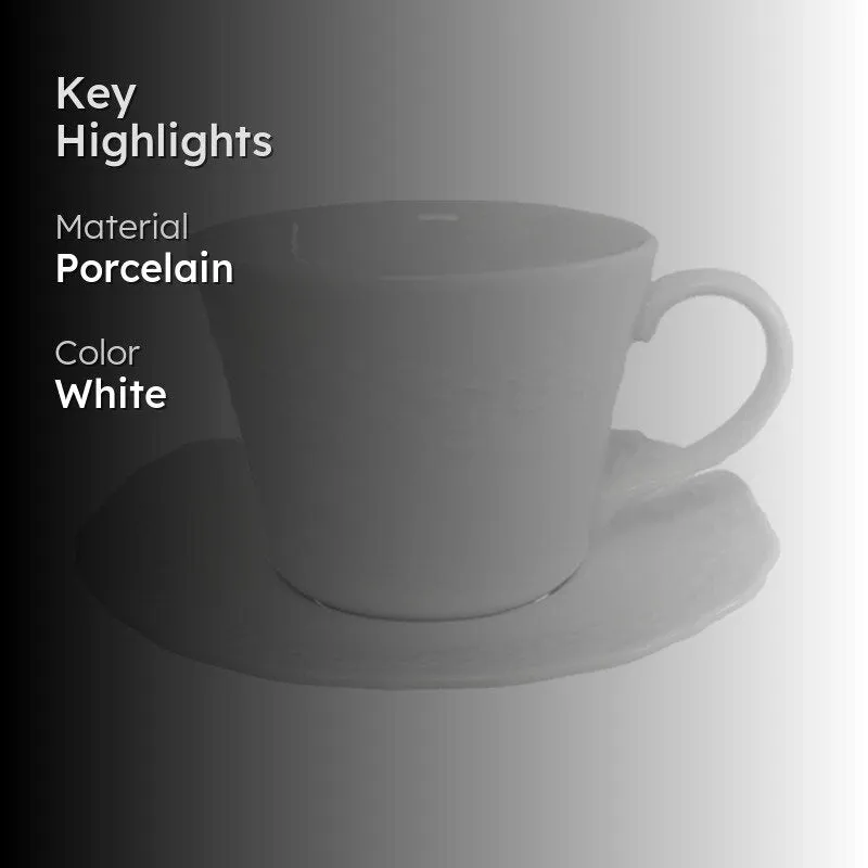 Christina Oliver Porcelain Cup & Saucer With Gift Box (350 mL) - Set of Four media 2