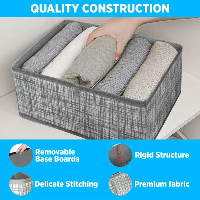 Laxis ClosetEase Fabric Cloth Organizer - Set Of Six media 7