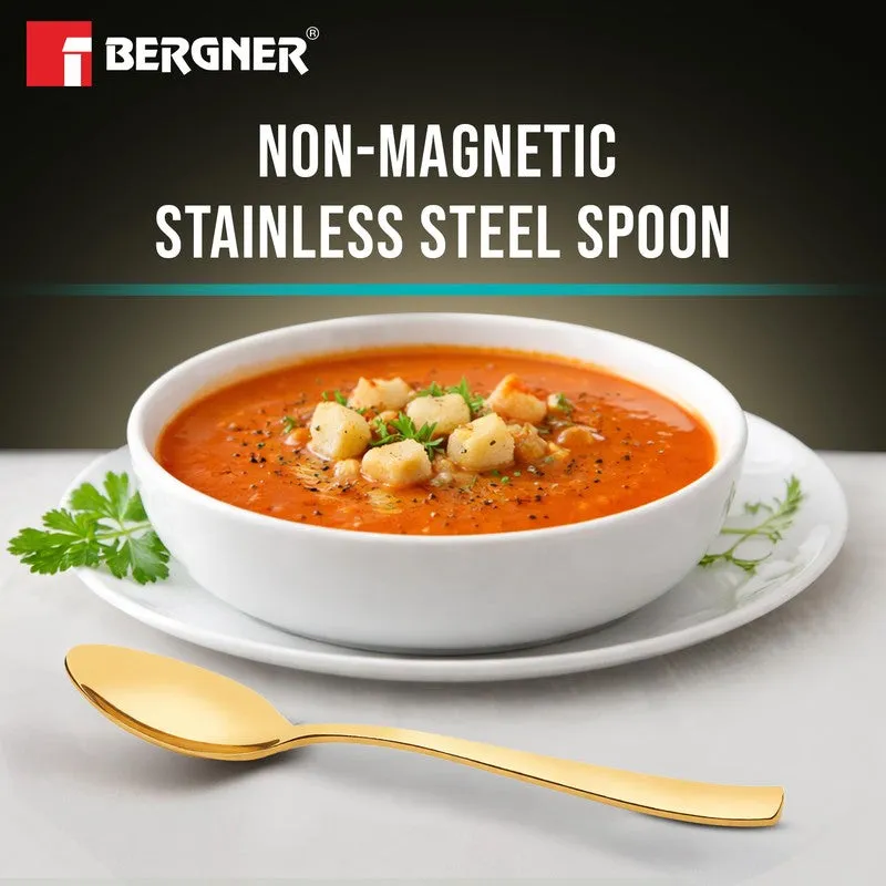 Caviar Stainless Steel Dinner Spoon - Set of Six media 5