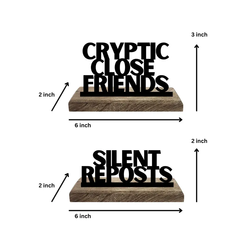 Silent Reposts Typography Showpiece - Set Of Two media 5