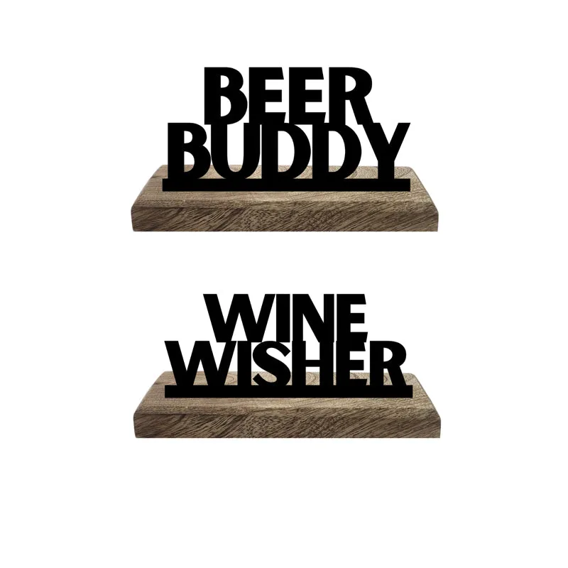 Beer Buddy Typography Showpiece - Set Of Two media 4