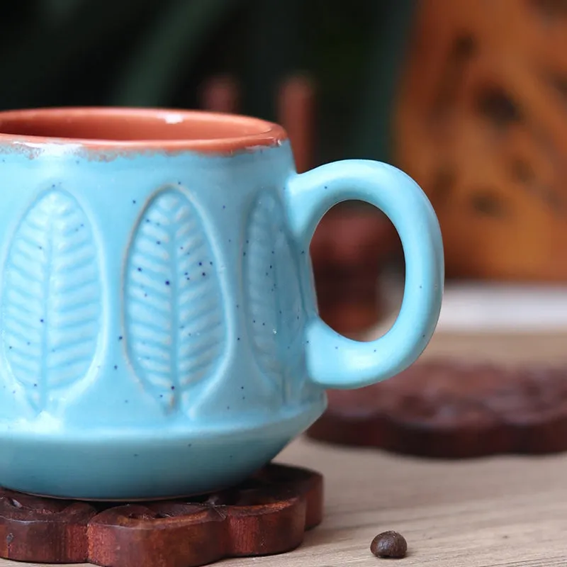 Adriano Ceramic Tea Cup (240 mL/Blue) media 5