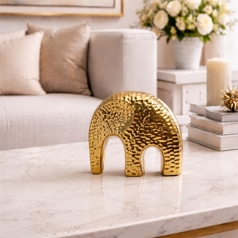 Goldora Elephant Ceramic Showpiece media 3