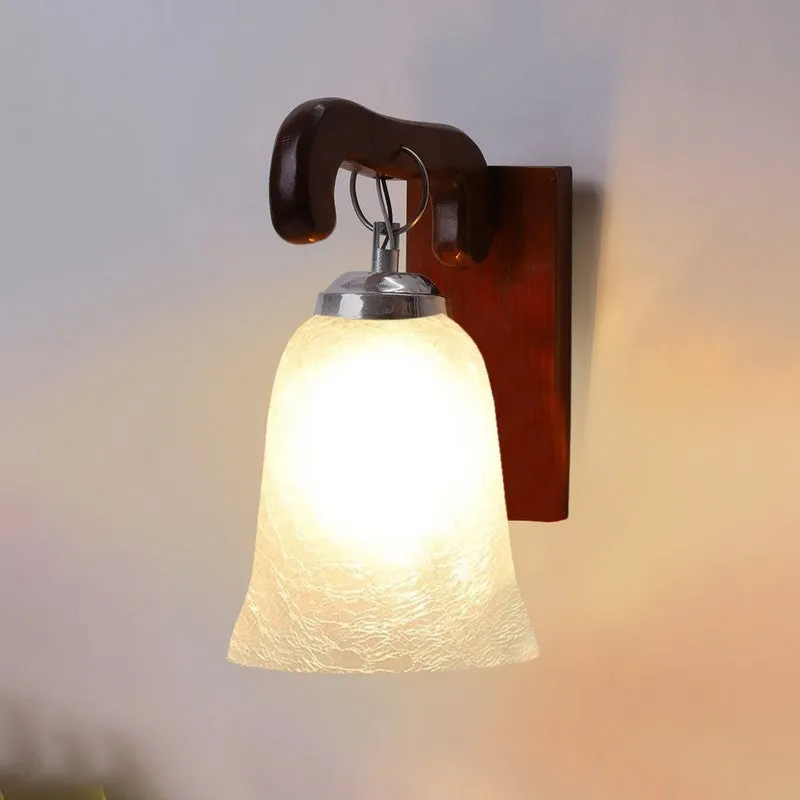 Crystal Bloom Curved Base Glass Wall Lamp media 7