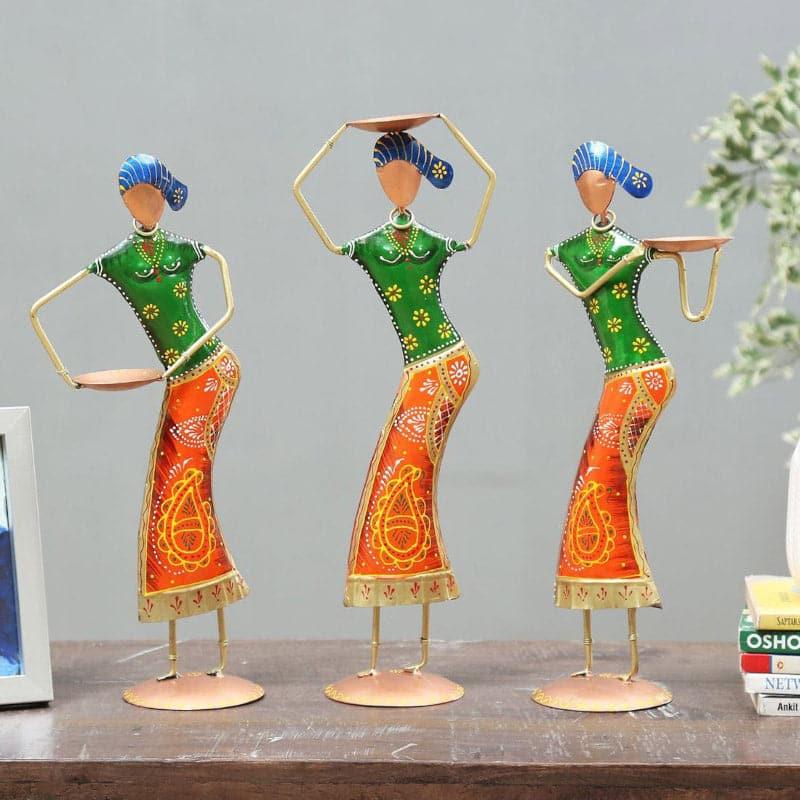 Folklore Fantasia Dandia Dazzle Showpiece - Set Of Three
