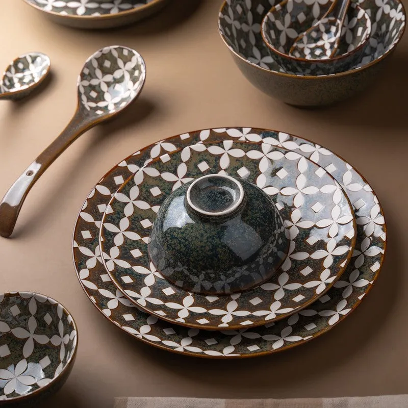 DineHollow Porcelain Dinner Set - 35 Piece Set media 4