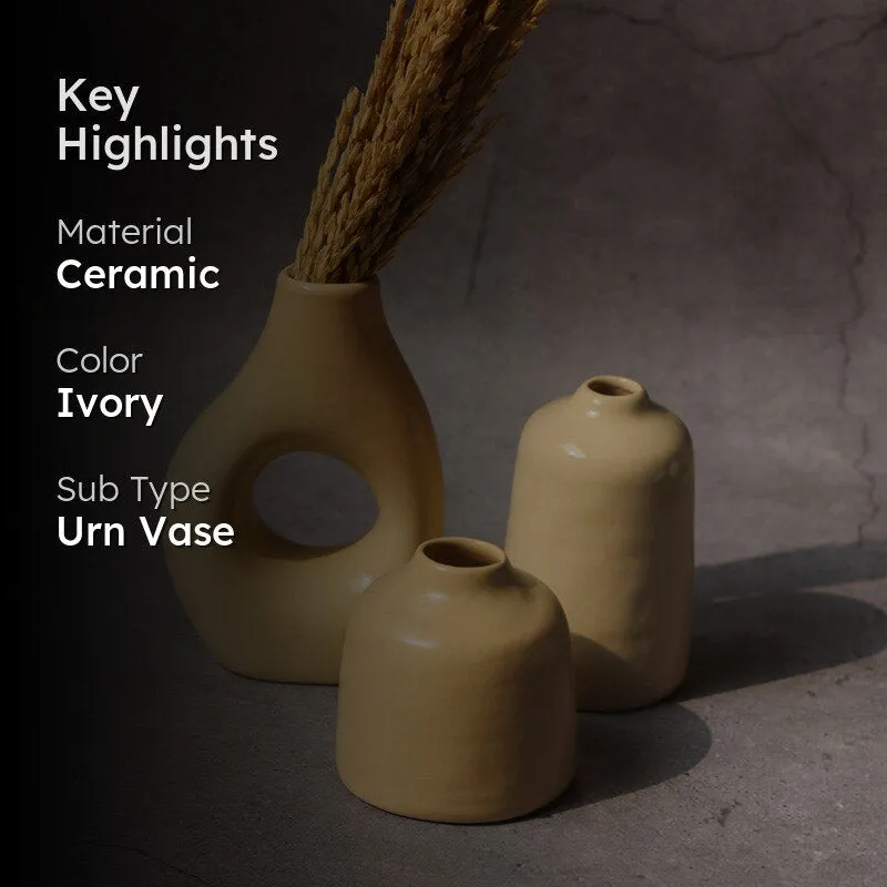 Jila Ceramic Vase - Three Piece Set media 2