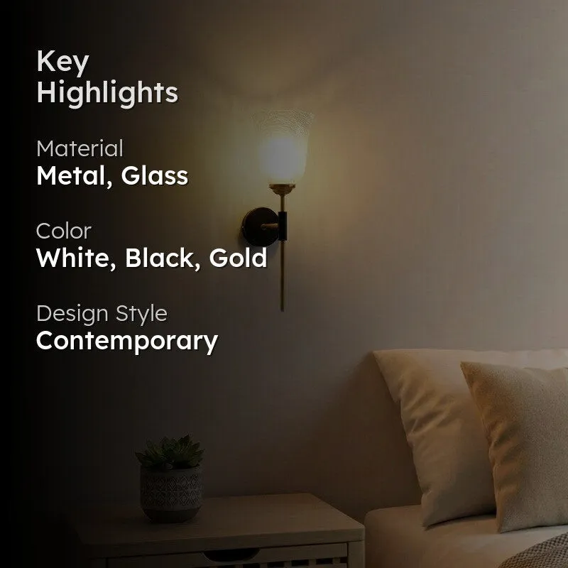 Crystal Bloom Long Rod Glass Wall Lamp media 2