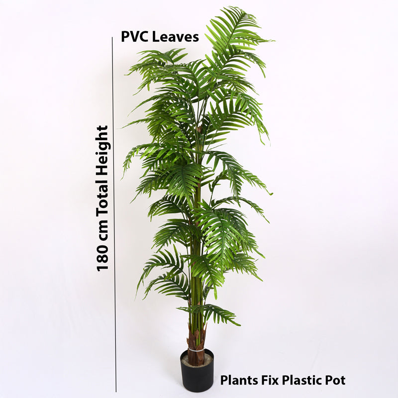 Verdiq II Artificial Plant With Black Plastic Pot - 6 Feet media 7