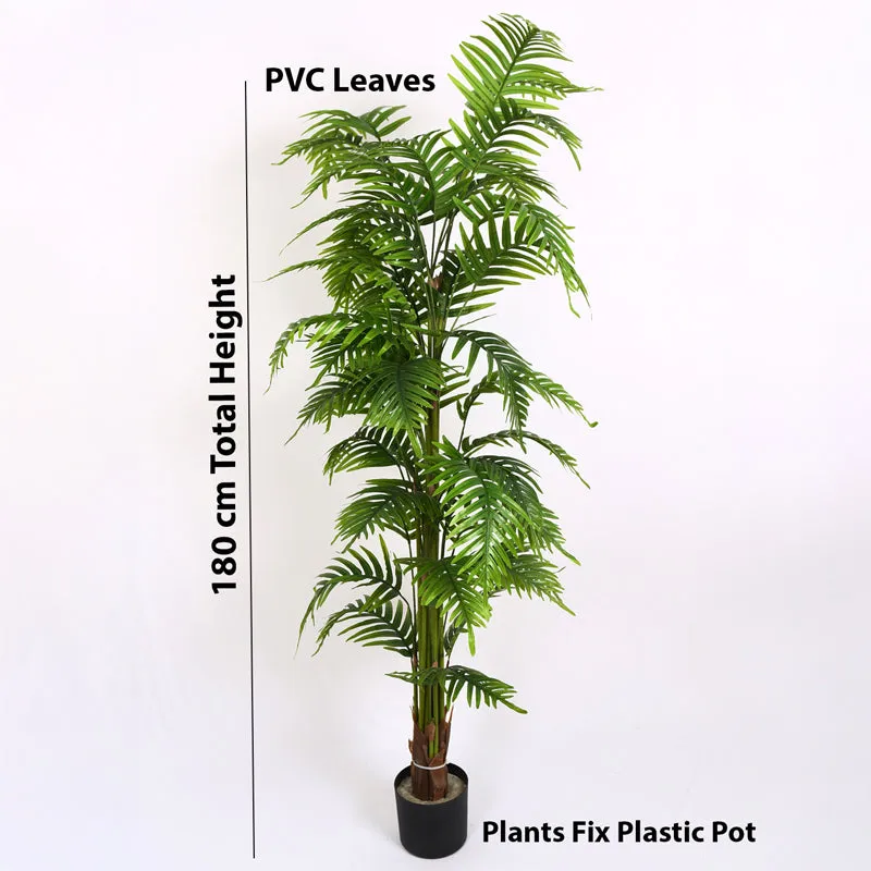 Verdiq II Artificial Plant With Black Plastic Pot - 6 Feet media 7