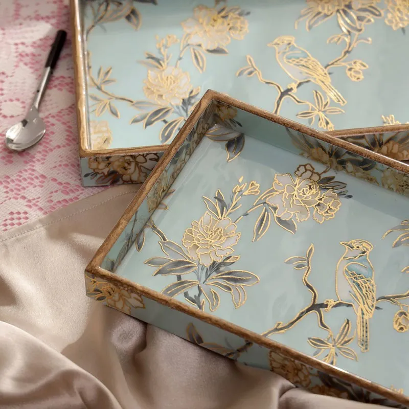 Ebna Floral Serving Tray - Set Of Three media 3