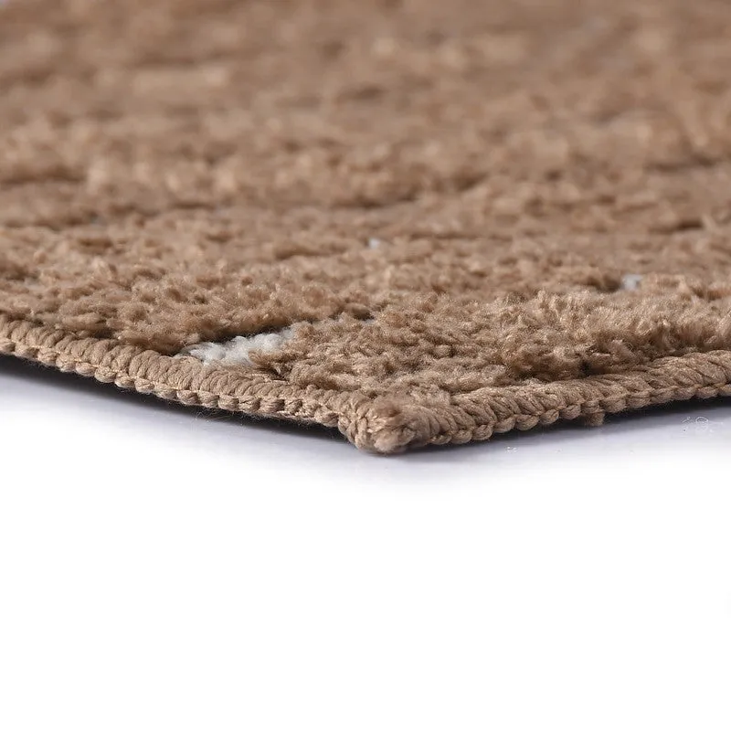 StripeEase Microfiber Bath Mats (Brown) - Set of Two media 5