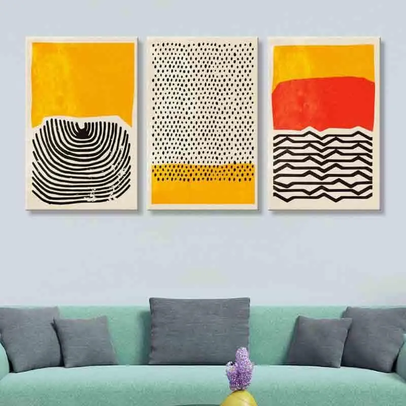 Mindfulness Poly Canvas Wall Art - Set of Three media 1
