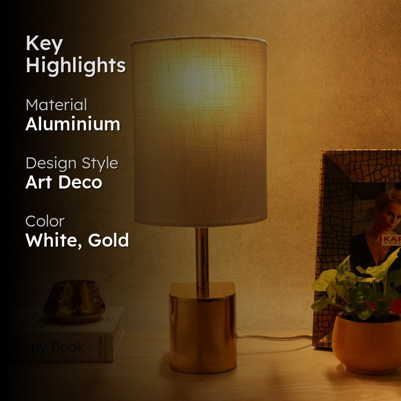 Siena Table Lamp - White,Gold media 2