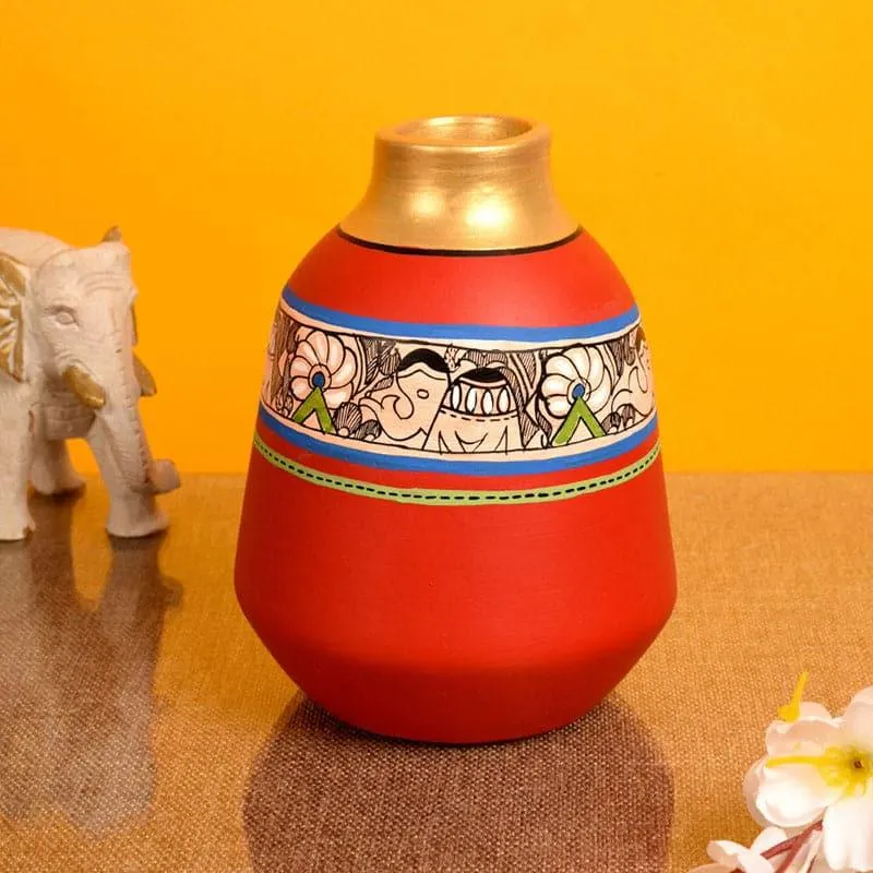 Sperada Tribal Terracotta Vase media 1