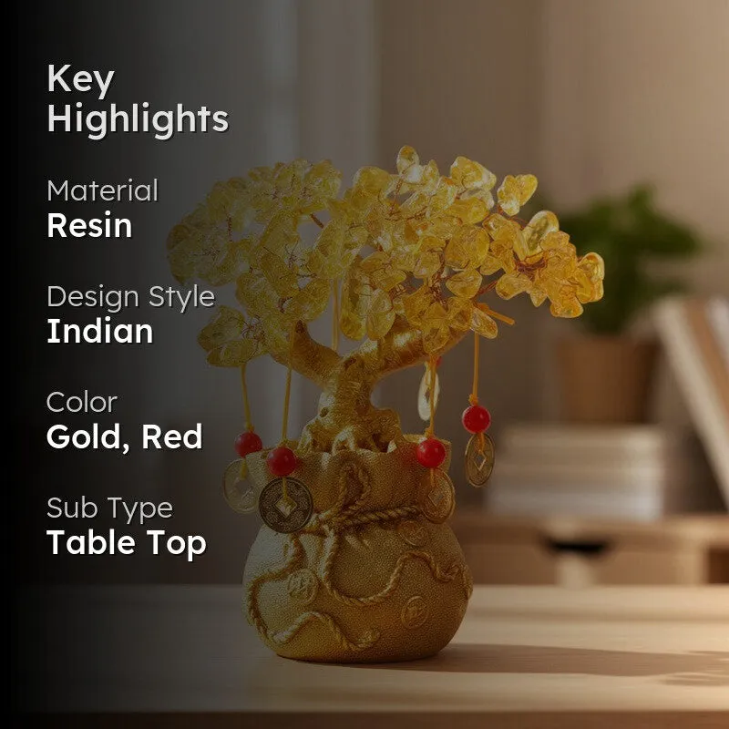 Citrine Fortune Tree Resin Showpiece media 2