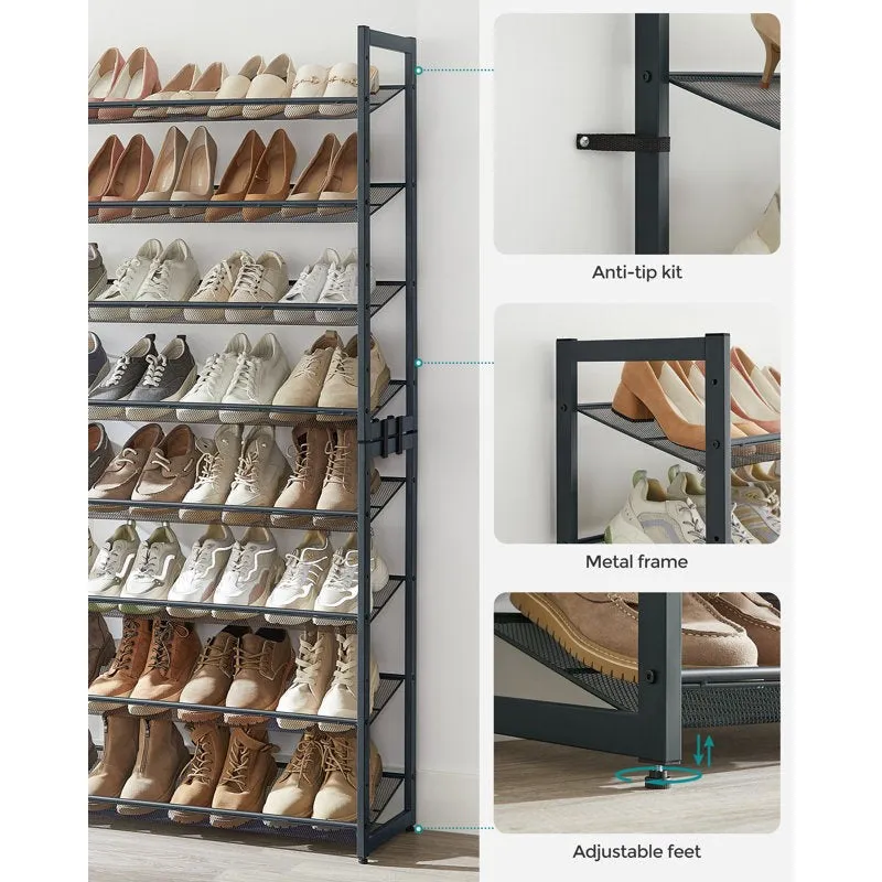 Practical Metal Shoe Rack - Black media 4
