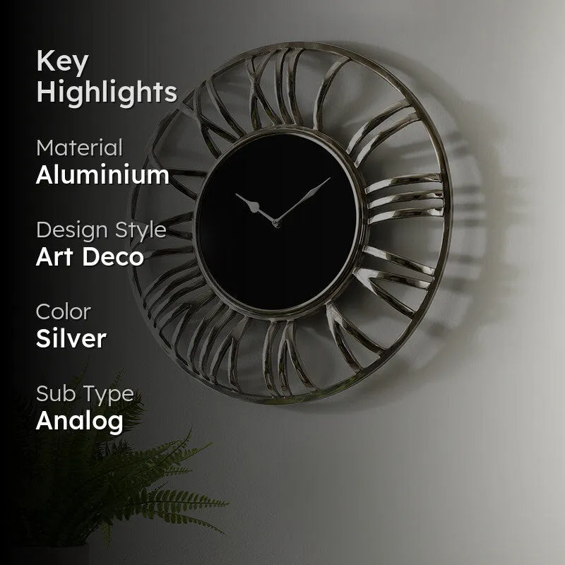 Esha Romanus Wall Clock - Silver media 2