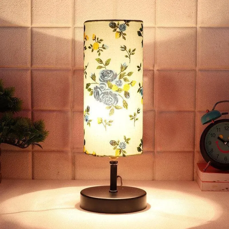 Floral Waves Fabric Table Lamp - Multicolor media 5