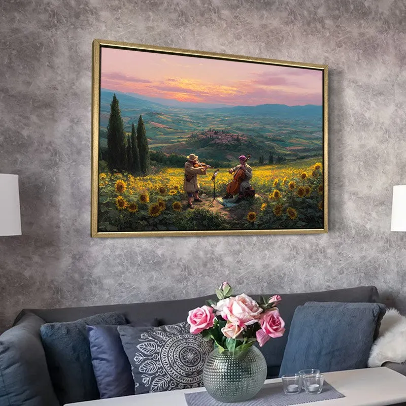 Rustic Melody Canvas Wall Painting With Frame media 6