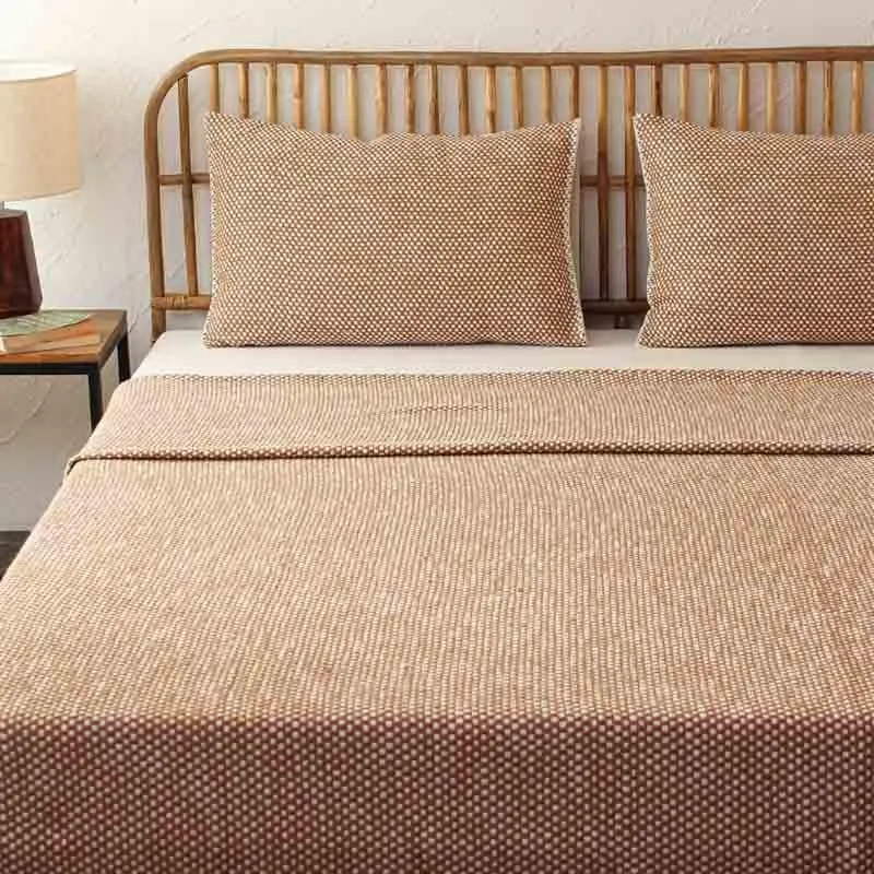 Vindhya Bedcover - Brown media 1