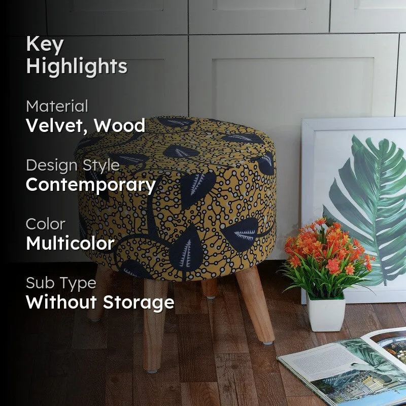 Leafora Abstract Ottoman - Multicolor media 2