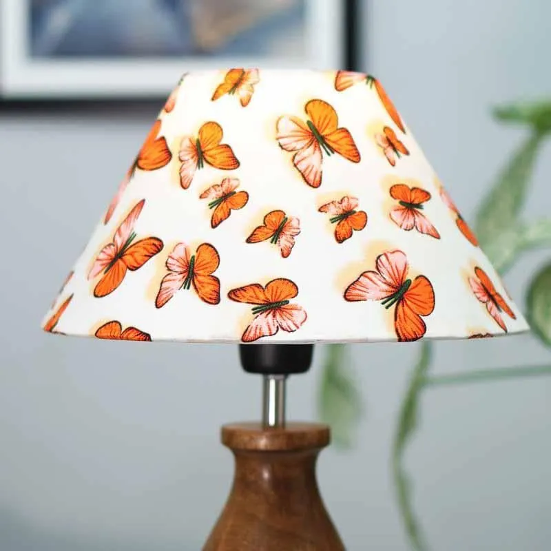 Monarch Fabric Table Lamp - Orange,White media 3