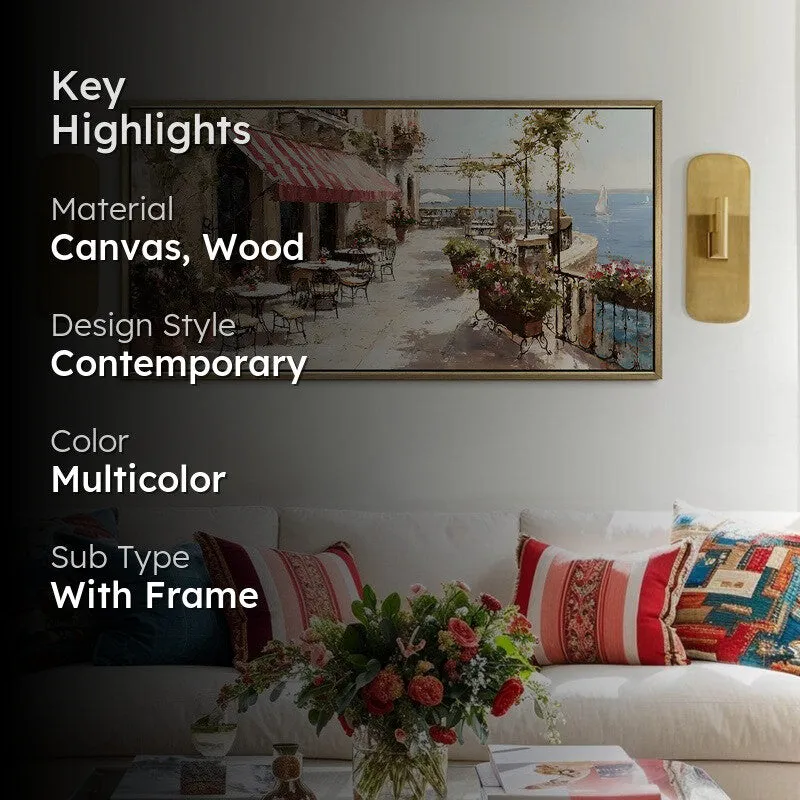 Quiet Horizon Canvas Wall Painting With Frame media 2