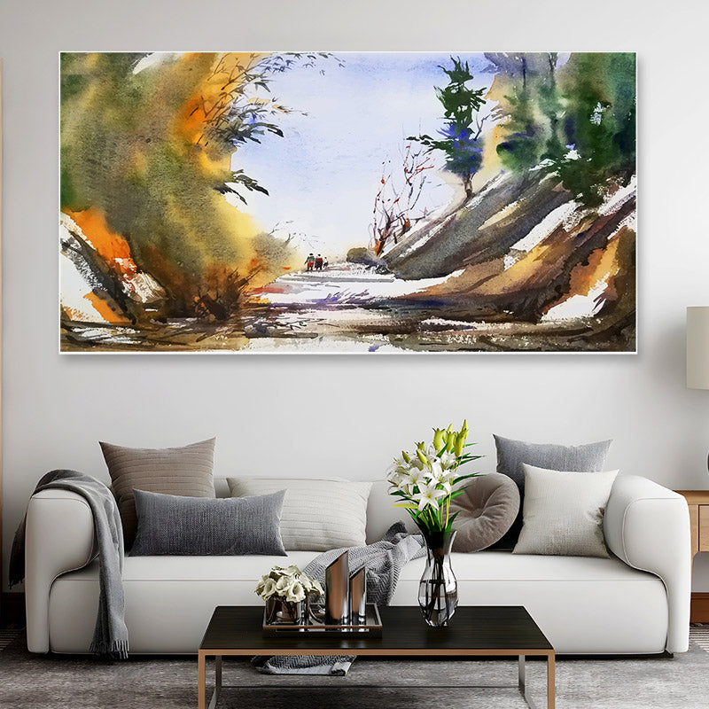Abstract Path Canvas Wall Painting