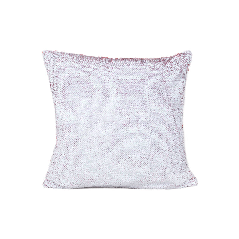 Lisha Sequin Cushion Cover (Red & White) - Set Of Two media 8