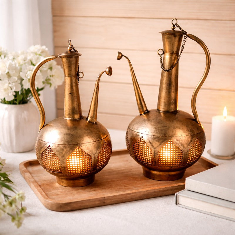 Surahi Silhouette Iron Tealight Candle Holder