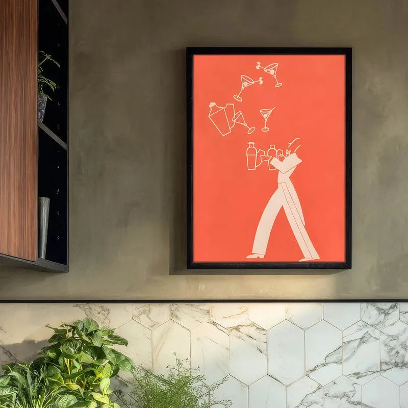 Tonic Juggler Archival Canvas Wall Art - Black media 3