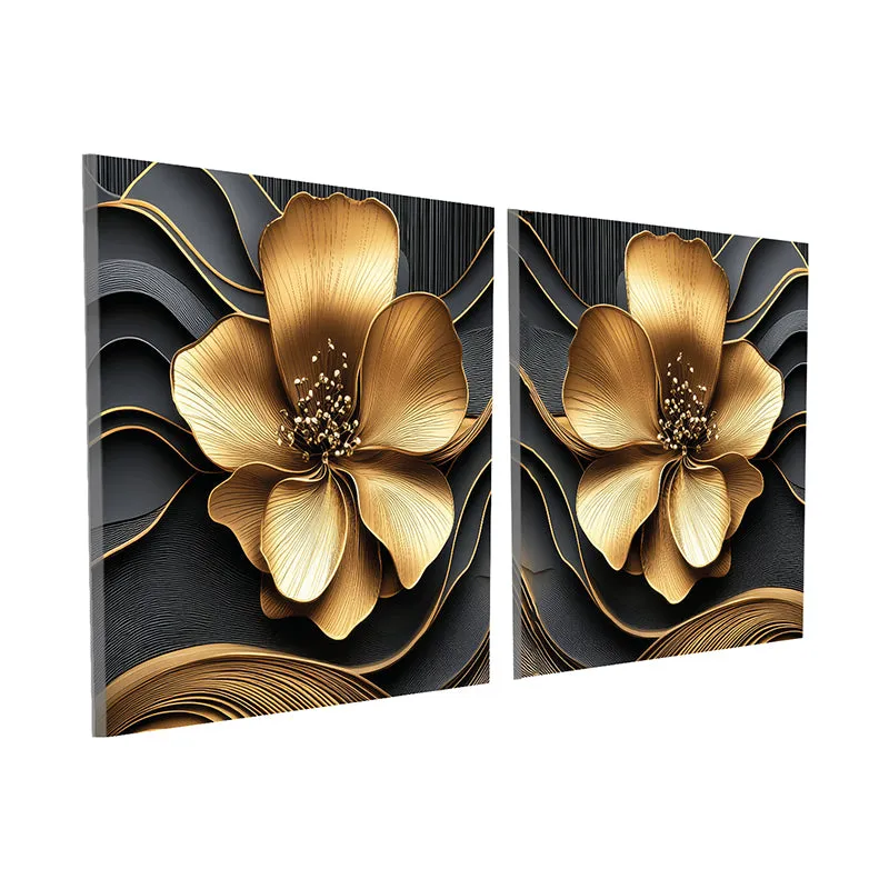 Aurum Relief Canvas Wall Art - Set Of Two media 4