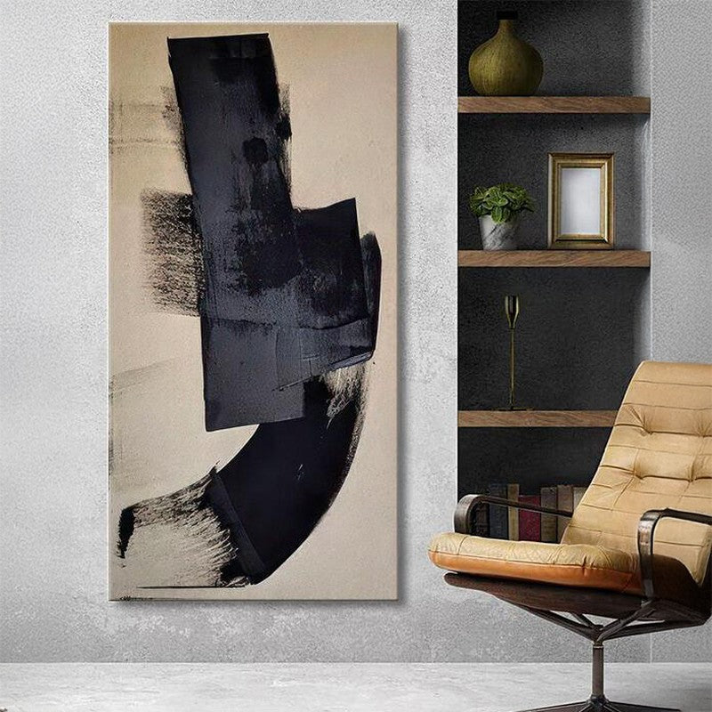 Black Streak Wall Painting
