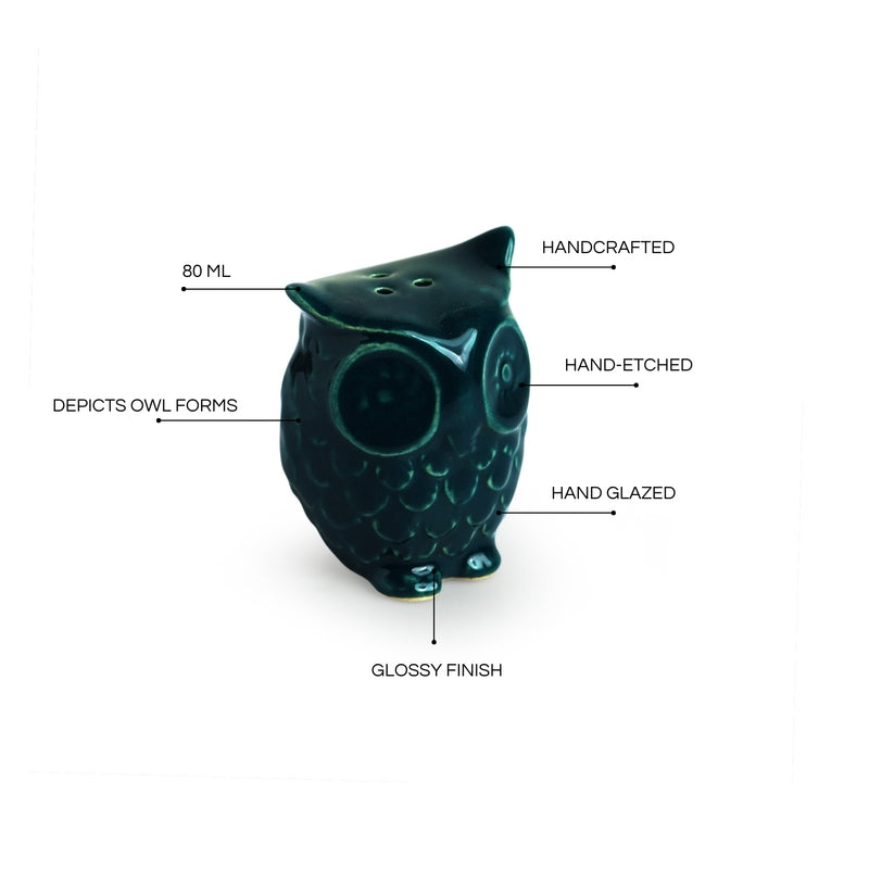 Teal Hoot handcrafted Salt & Pepper Shaker - Set Of Two media 5