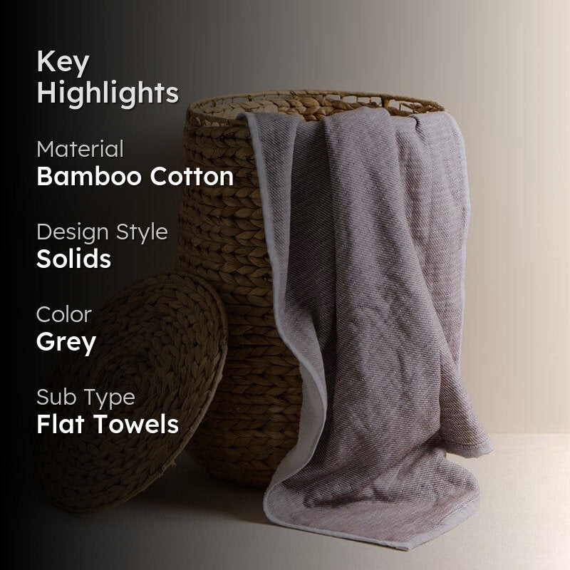 Pure Eartha Bamboo Bath Towel - Grey media 2