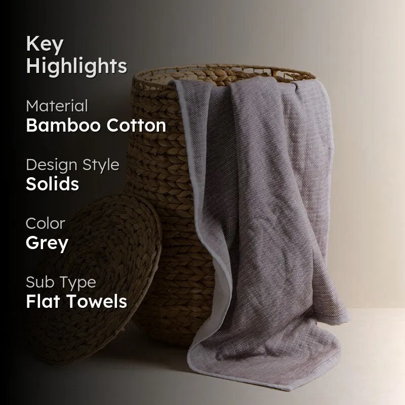 Pure Eartha Bamboo Bath Towel - Grey media 2
