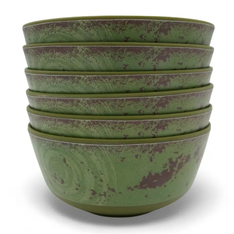 Rustic Q Olive Green Melamine Snack Bowls (200 mL Each) - Set of Six - 4