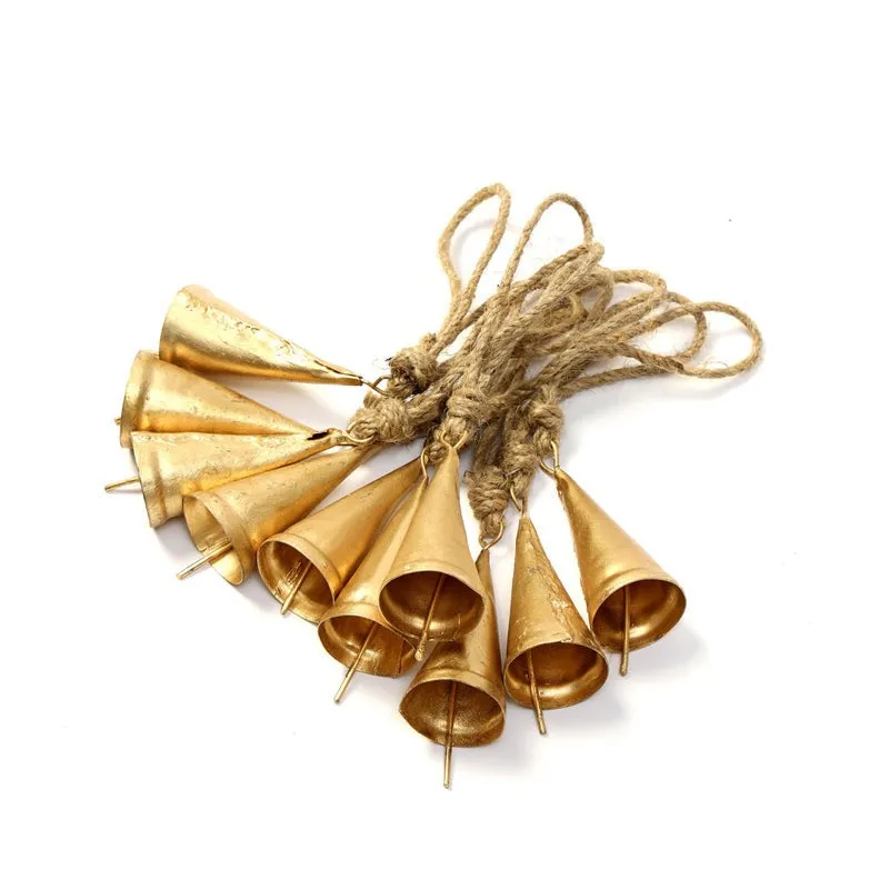 Conical Metal Hanging Bell - Set Of Ten - 6