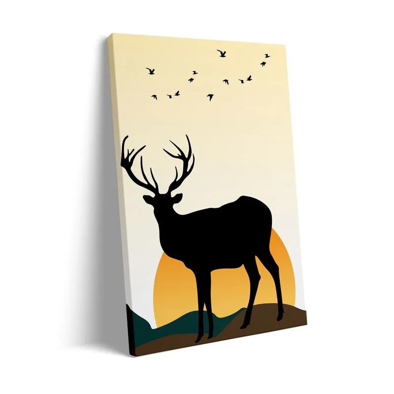 Moonlight Meadow Archival Canvas Wall Art - Black Frame media 4