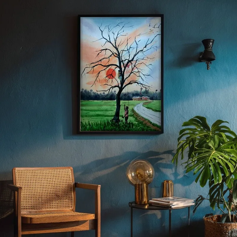 Country Roads Archival Paper Wall Art With Frame media 4