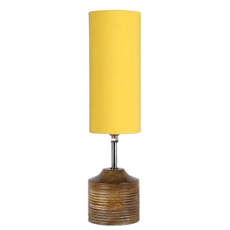 Solids Galore Fabric Table Lamp - Yellow,Brown media 5