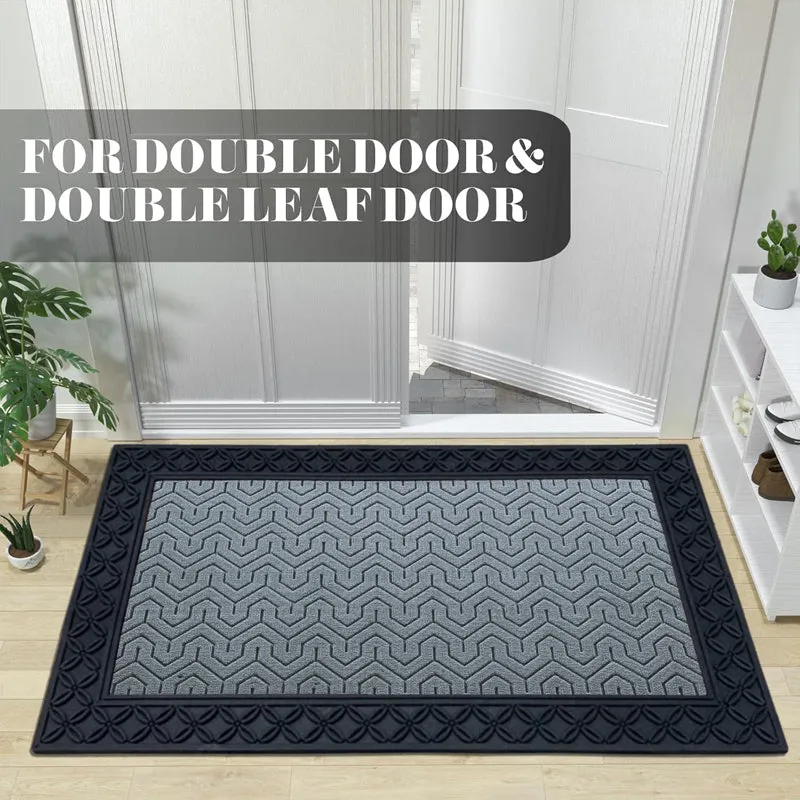 Coire Block Coir Door Mats - Light Grey,Black media 5