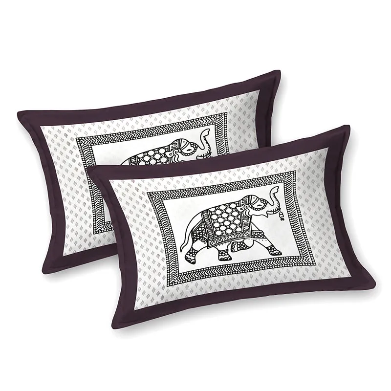 Gajraja Printed Cotton Bedsheet (Grey,Black) - 180 TC media 5