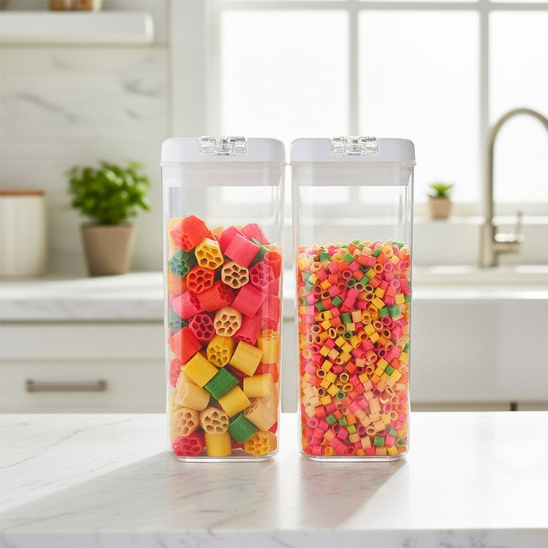 Snaplock Food Nest  Air Tight Container (White/1500 mL Each) - Set of Two